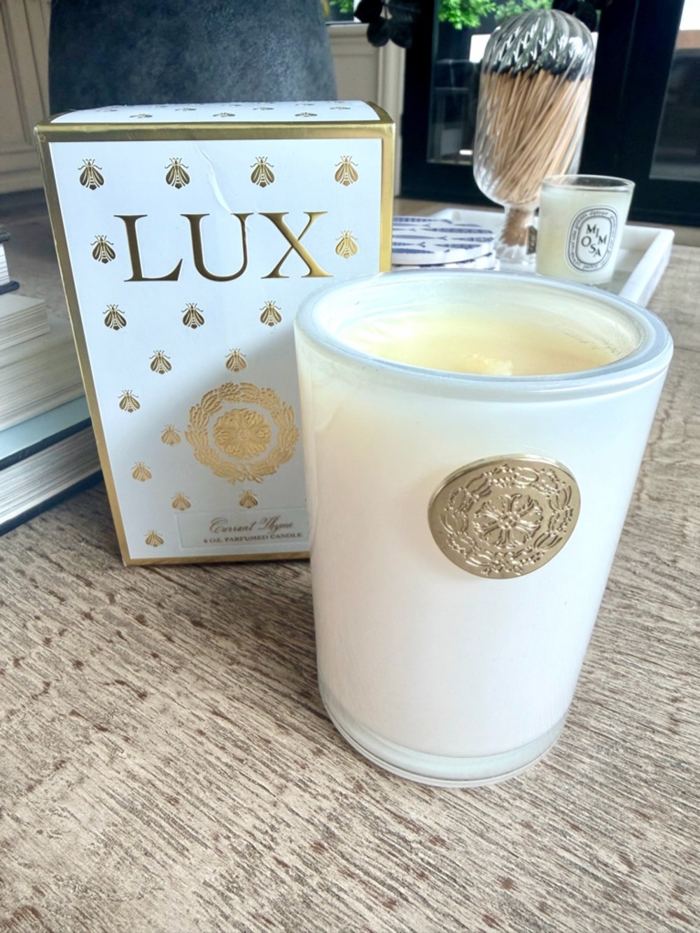 Lux Fragrances Currant Thyme 8 Oz Perfumed Candle Frontgate Discontinued Boxed